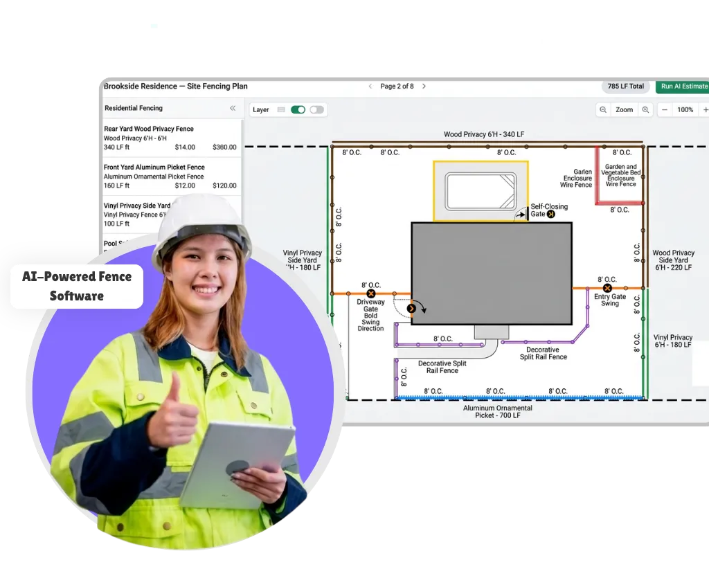 AI Assisted Fence Estimating Software