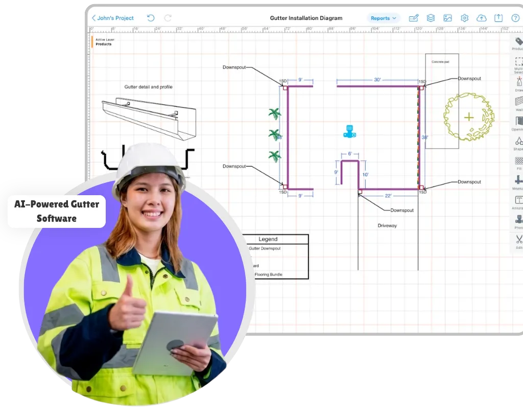 AI Gutter Takeoff Software