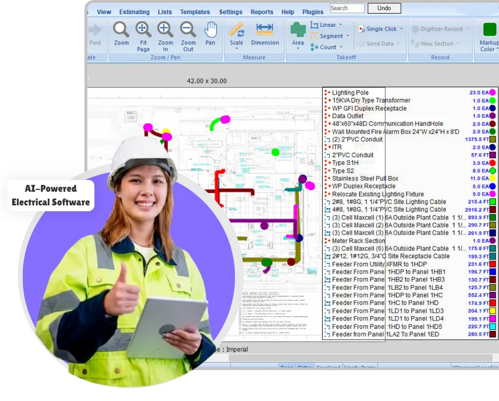 Accurate AI Electrical Takeoff Software
