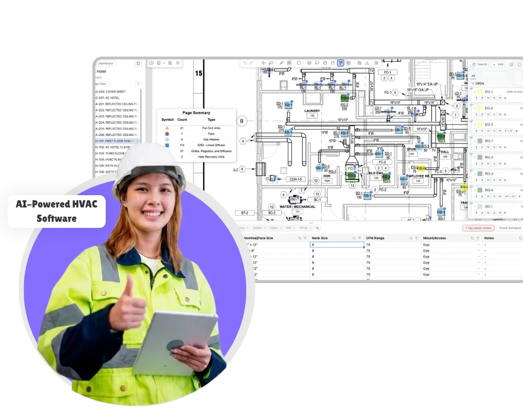 Automated HVAC Takeoff Software